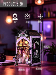 Hands Craft Kuromi spooky house lights up with touch LEDs for atmospheric display