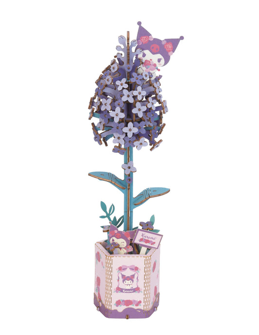 Hands Craft Lilac Kuromi 3D puzzle, a floral build for creative play and display.