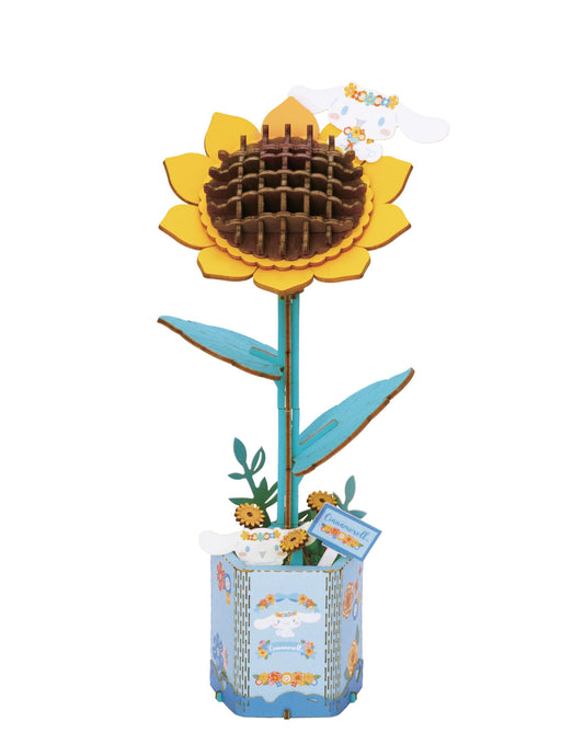 Hands Craft cinnamoroll sunflower 3D puzzle kit for a charming wooden display