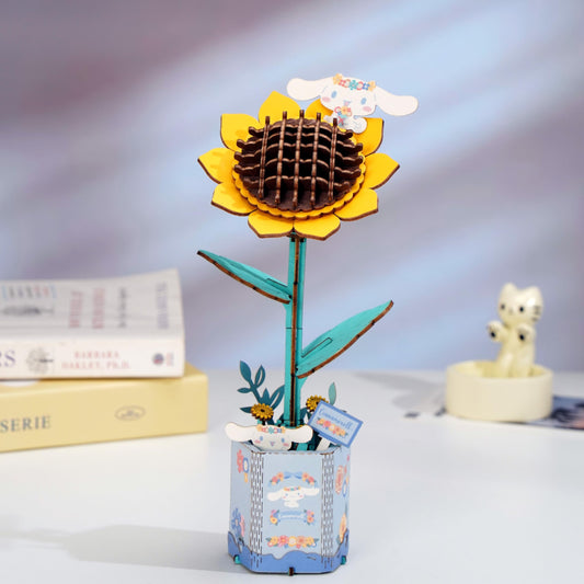 Hands Craft hello kitty and friends sunflowers detail—precision-cut parts