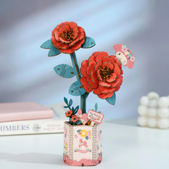 Hands Craft Hello Kitty My Melody 3D puzzle assembly demonstrates step-by-step process for beginners