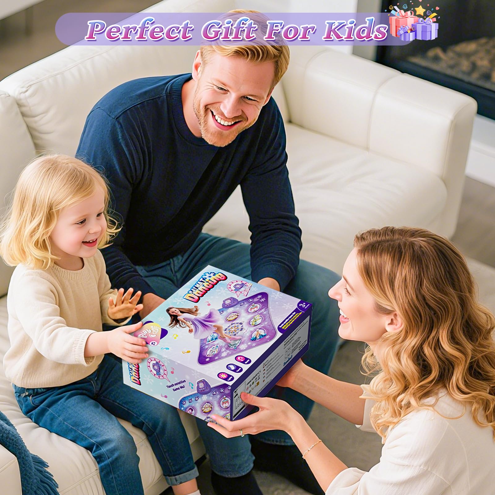 Handwell dance mat battery compartment for quick setup.