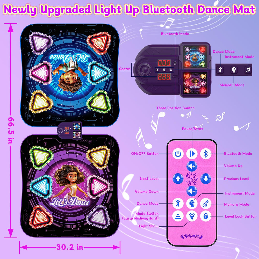 Handwell dance mat folded for compact storage and travel.