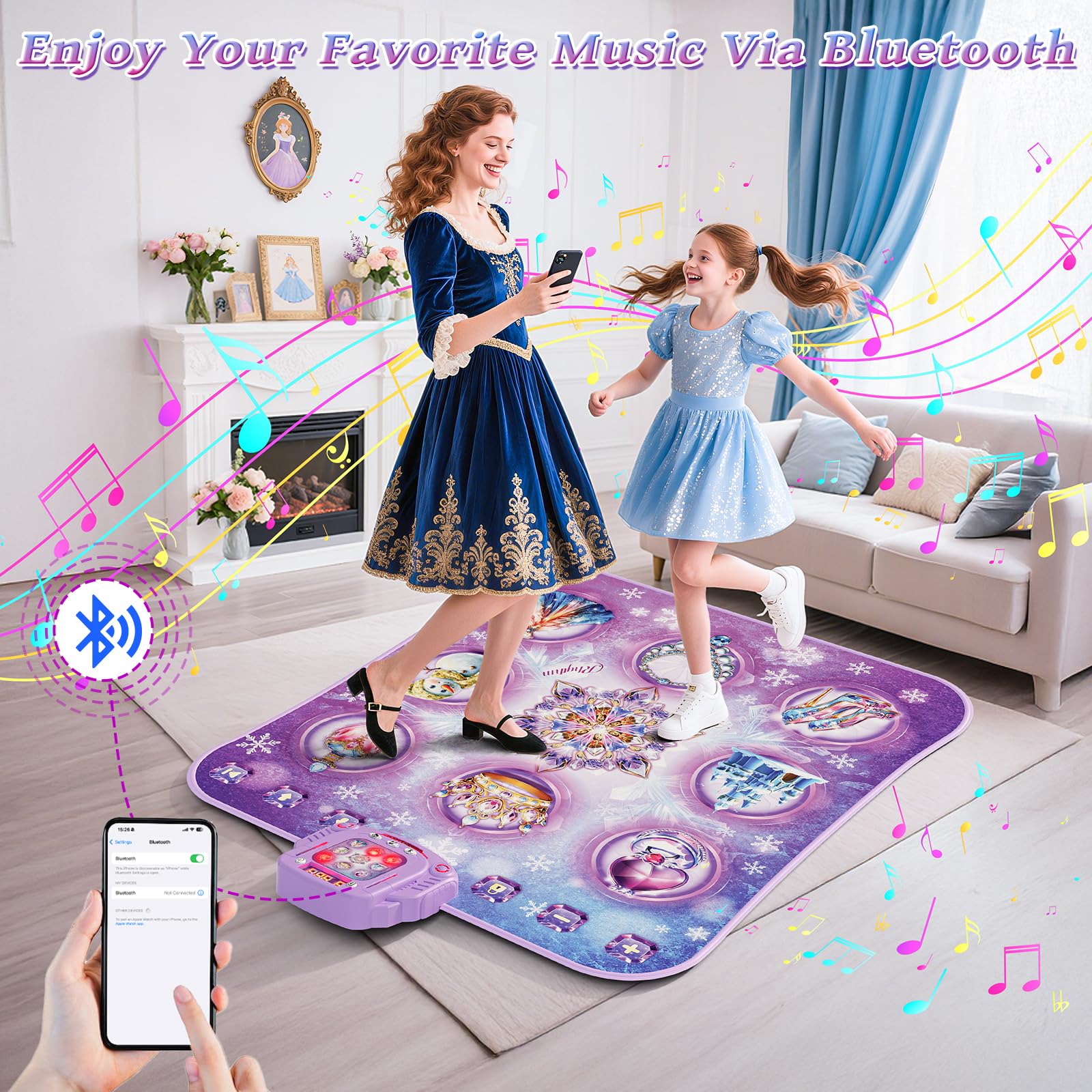Handwell dance mat folded compact for easy storage and travel.
