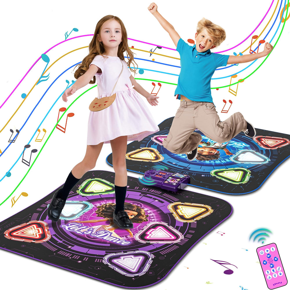 Handwell dance mat shown in single and double mode for family fun.