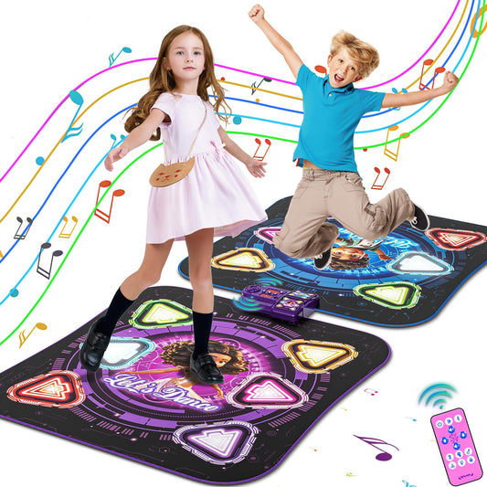 Handwell dance mat shown in single and double mode for family fun.