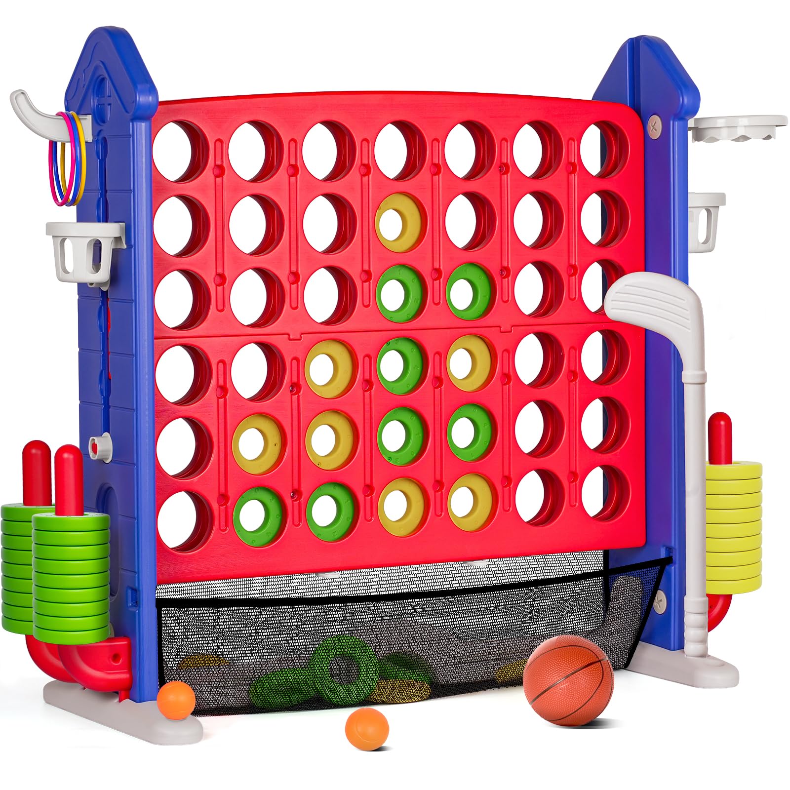 Handwell Giant Four-in-a-Row game outdoor setup provides quick backyard fun.