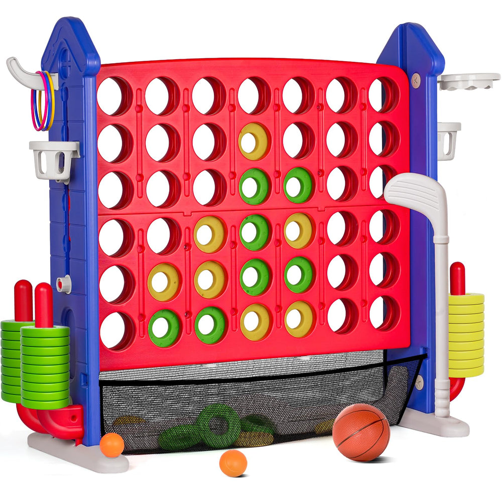 Handwell Giant Four-in-a-Row game outdoor setup provides quick backyard fun.