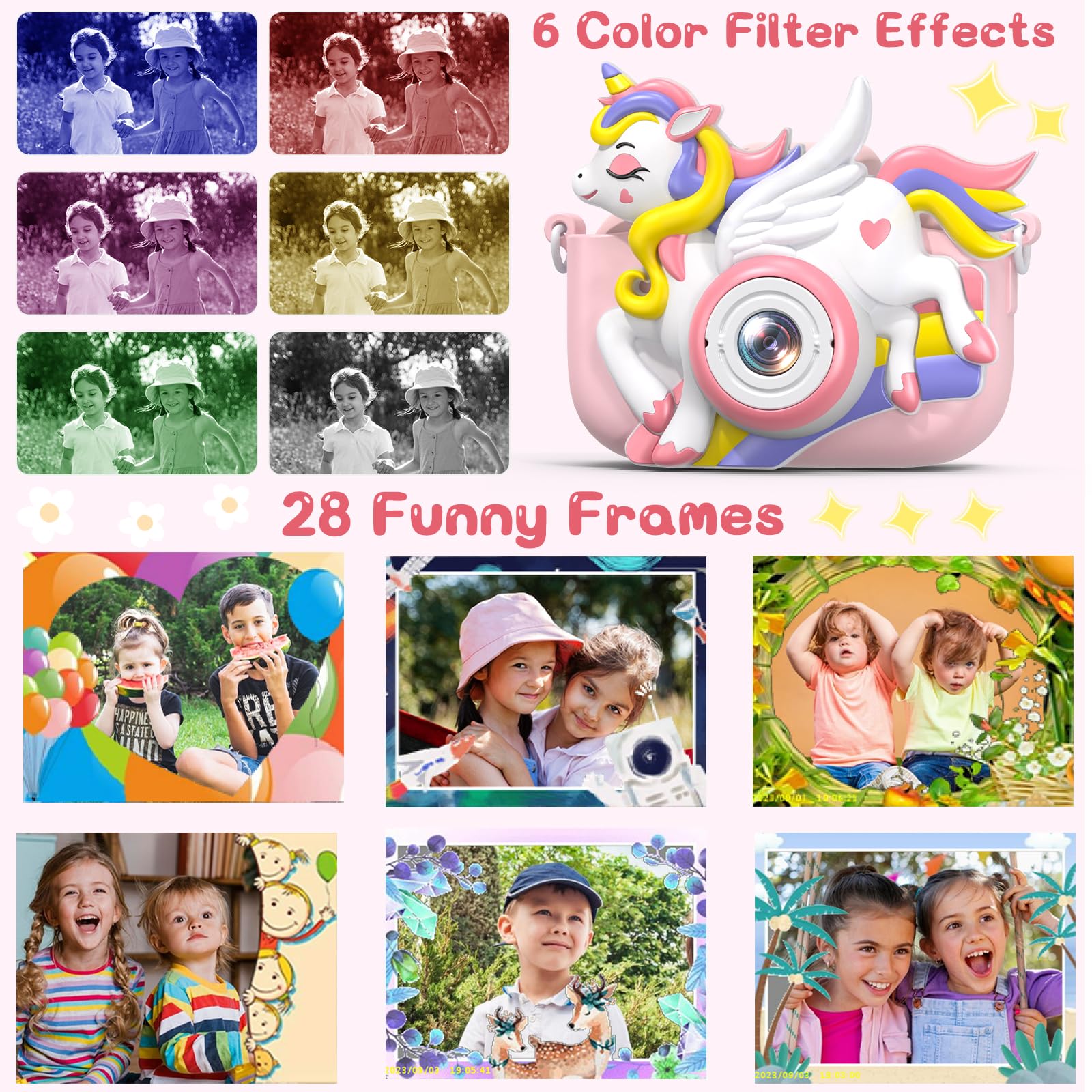 Hangrui Kids Camera includes 32GB SD card for instant storage