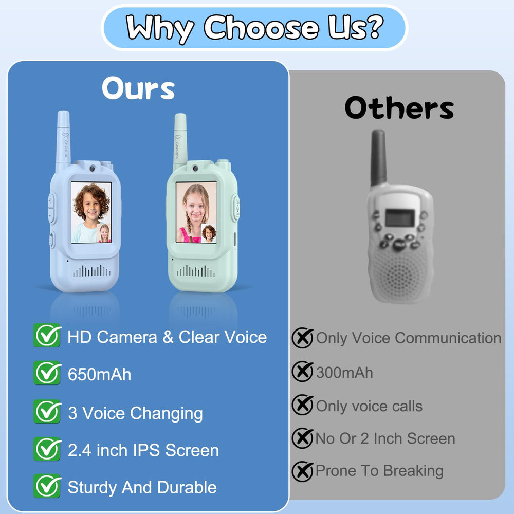 Hangrui walkie talkie kids 2-pack built for durable outdoor adventures