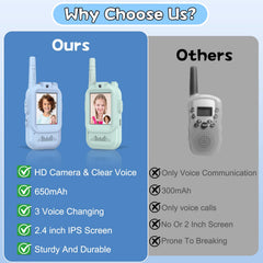 Hangrui walkie talkie kids 2-pack built for durable outdoor adventures