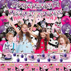 HANISNA Kuromi backdrop creates a focal area for photos and games.
