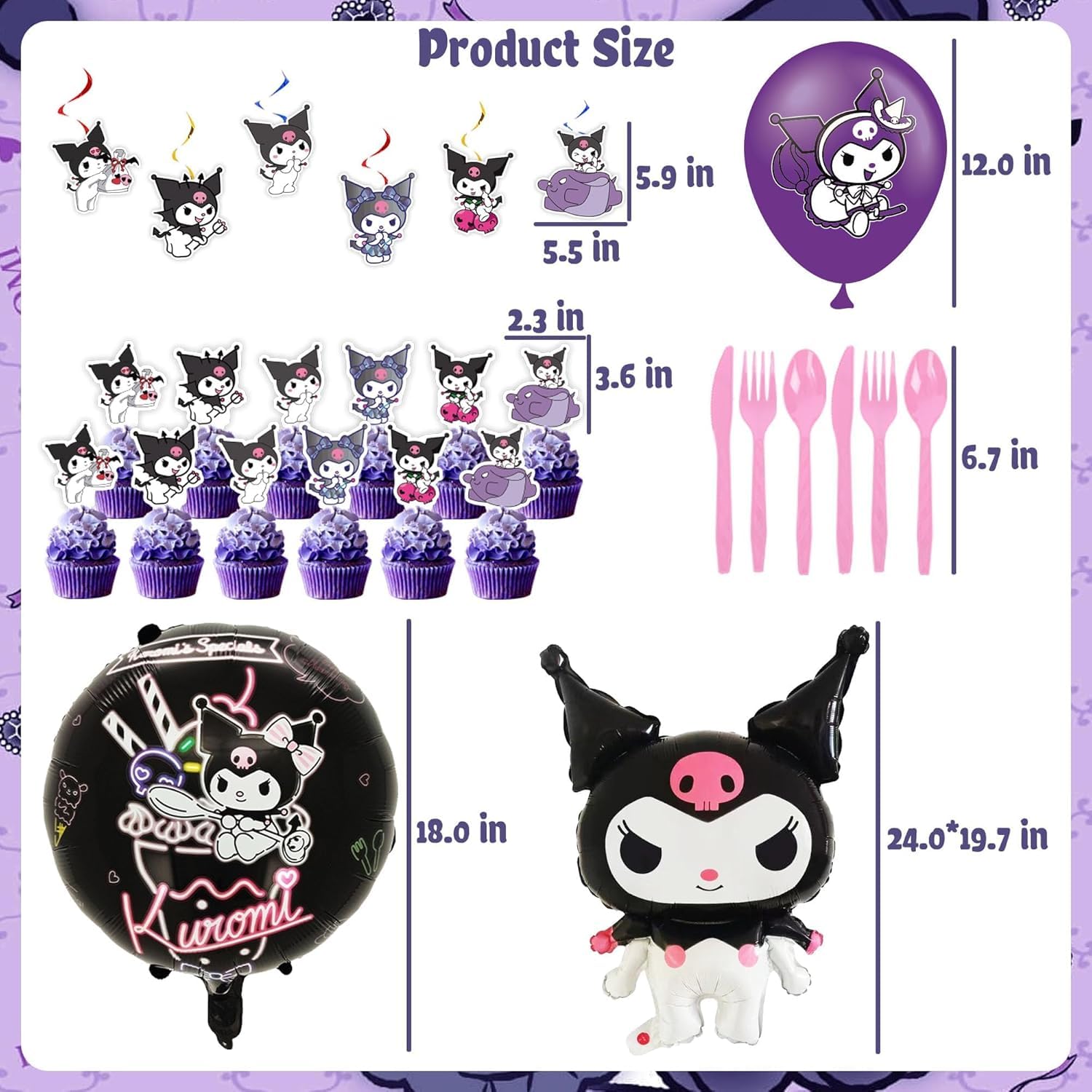 HANISNA Kuromi plates simplify serving and enhance cute table setting.