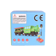 HANQIANN battery train in action on track demonstrates moving, engaging play.