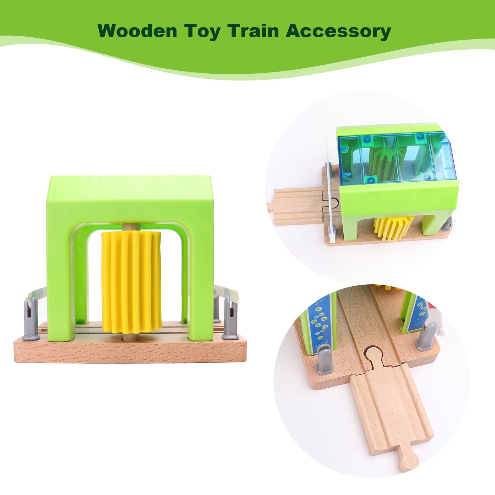 HANQIANN wooden toy train accessory is safe and sturdy for kids 3 and up.