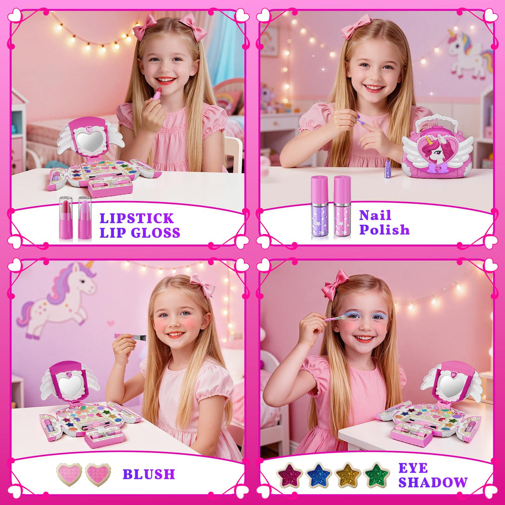 Hanroni unicorn purse strap shoulder view demonstrates easy carrying for playdates.