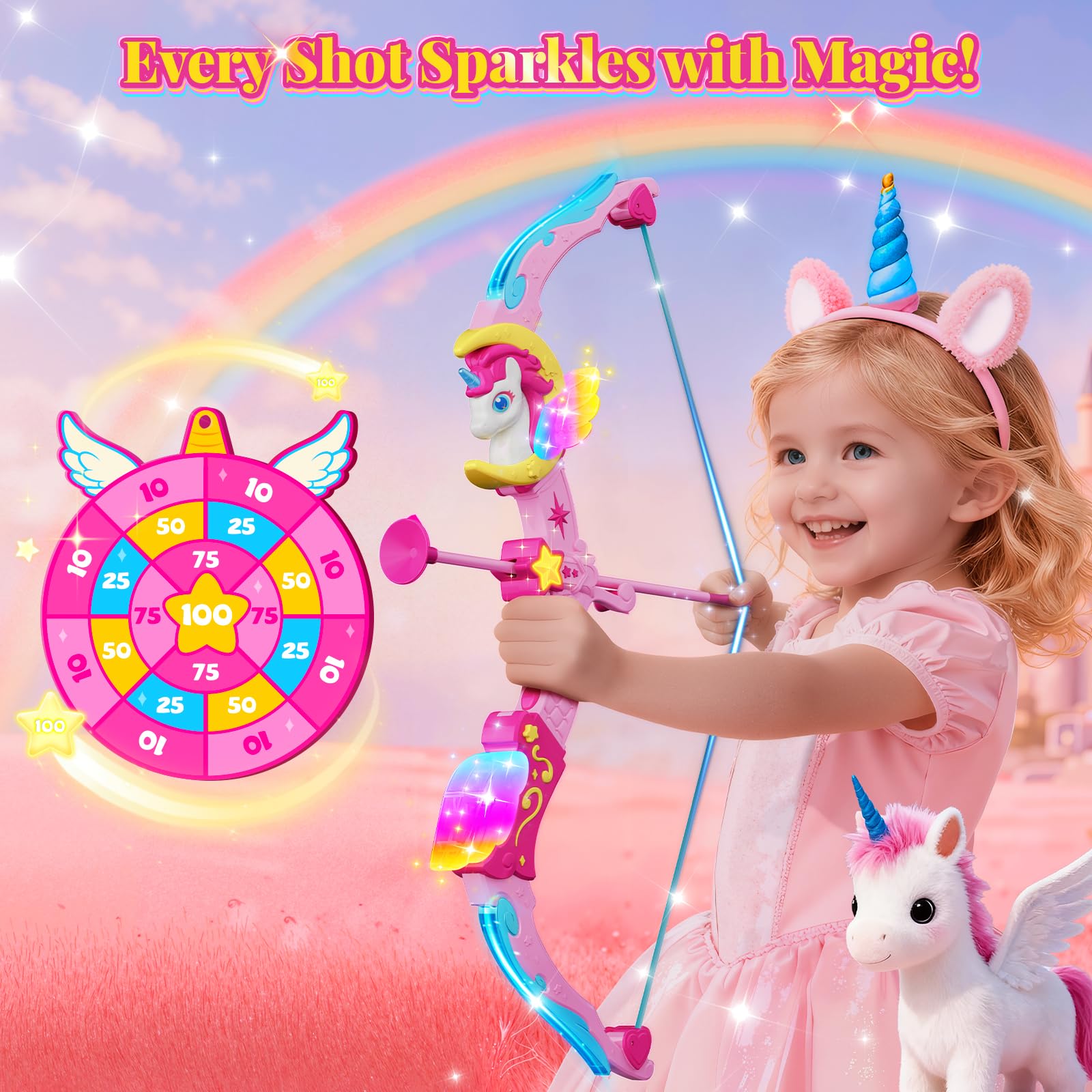 Hanroni unicorn wings lights boost colorful play visuals.