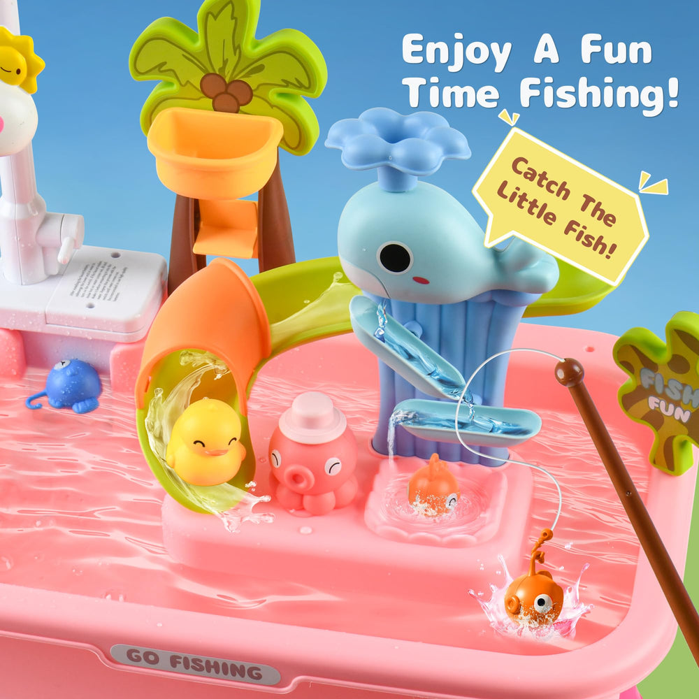 Hanyutom electric water pump adds realistic flow for engaging water activities.