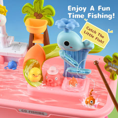 Hanyutom electric water pump adds realistic flow for engaging water activities.