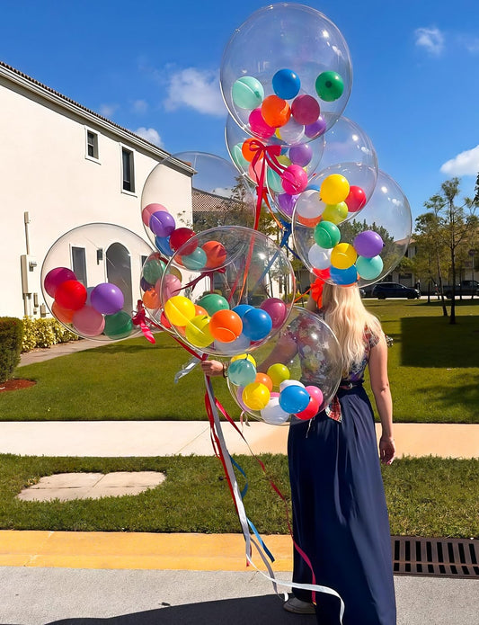 Haolongfa bobo balloon stuffed with confetti for festive decor ideas