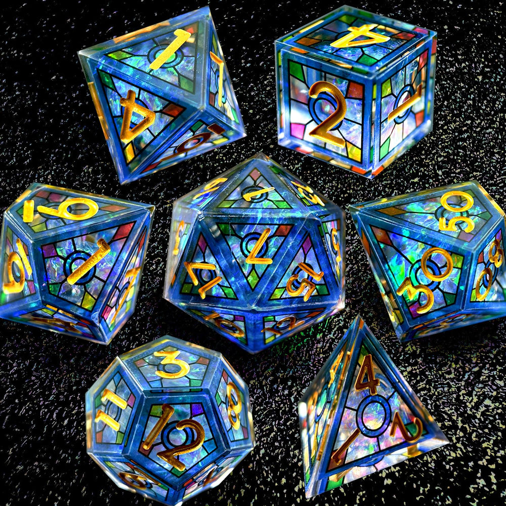 HAOMEJA Blue Sky sharp-edged dice enhance readability and precision.