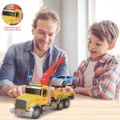 Haomsj kids playing with tow truck scene captures engaging imaginative role play
