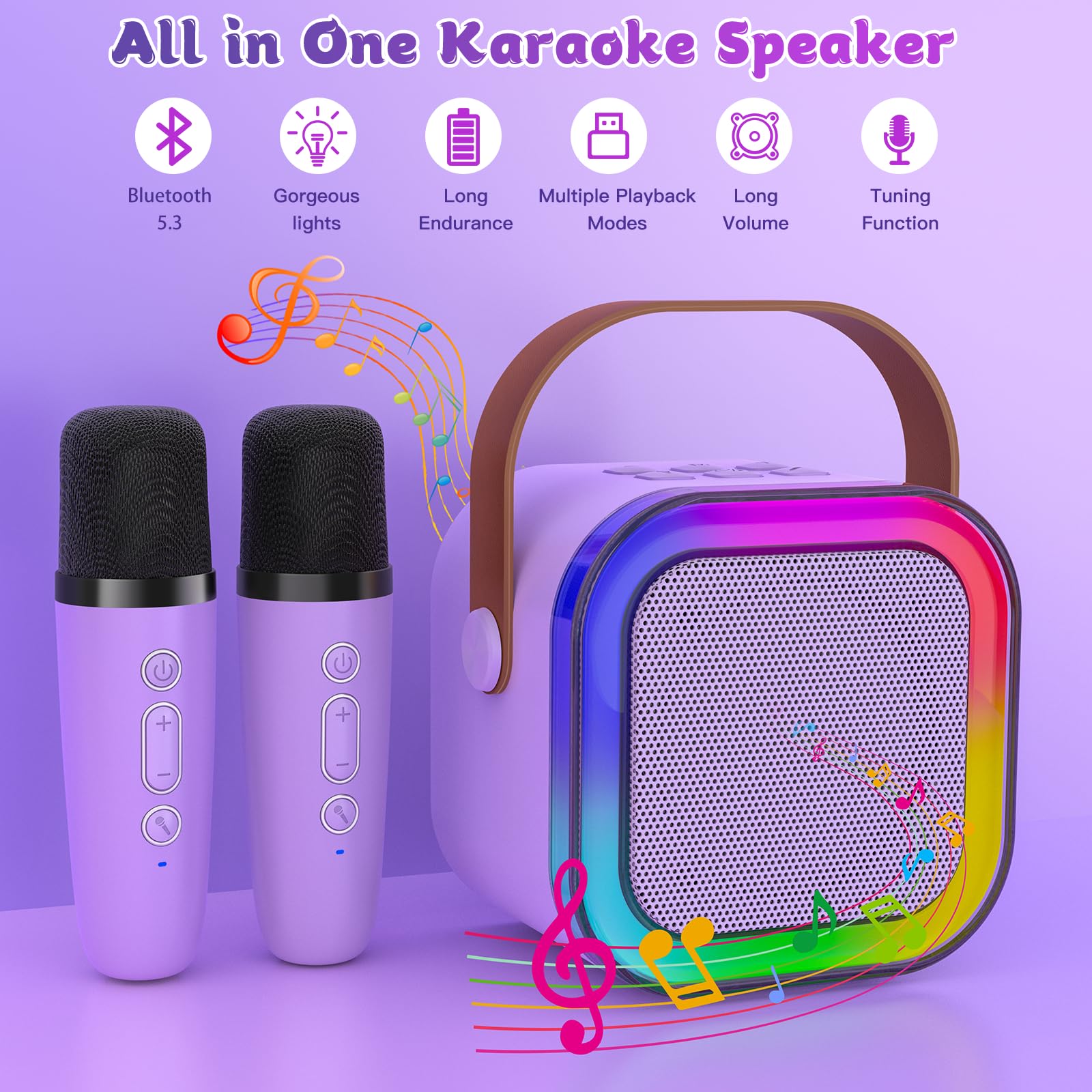 Haomuren two wireless microphones ready for duet singing sessions