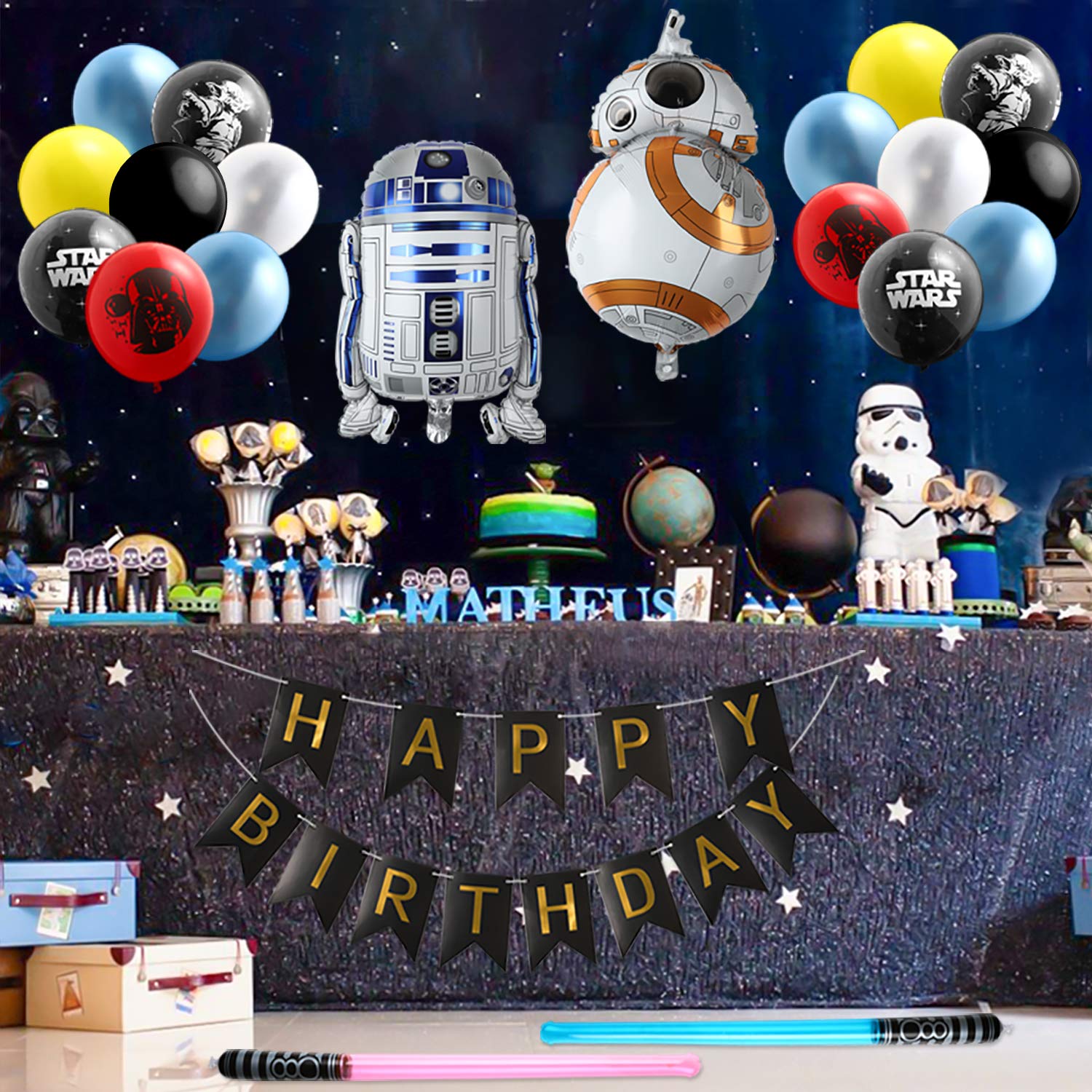 Haooryx Galaxy Wars BB8 foil balloon perfect photo prop