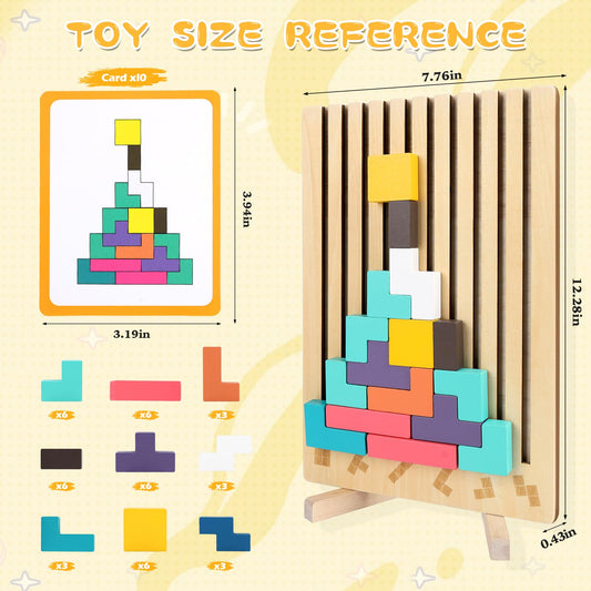Haoshoon Montessori brain blocks in bright colors support color recognition and focus