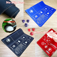 HaoSiTeck dice-set included with playmats keeps dice organized.