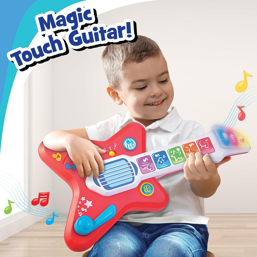 HAP-P-KID Magic Touch Guitar mode 2 encourages sliding notes to explore sound.