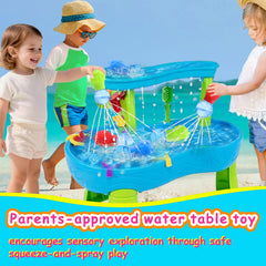 HAPATOYS 9-way water jets in action for engaging bath play