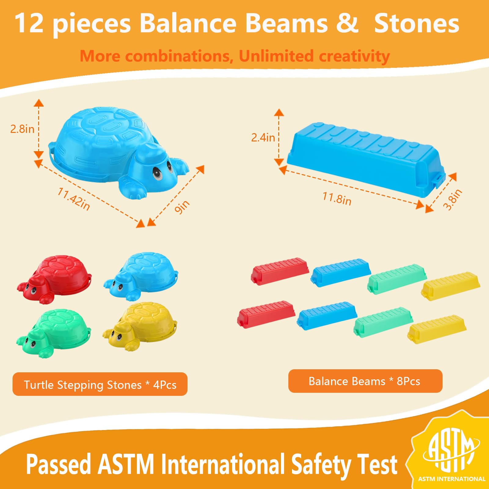 HAPATOYS four tactile stepping stones with textured surfaces for grip