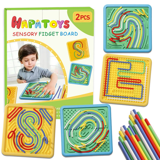 HAPATOYS Sensory Board double-sided textures for tactile exploration and calm on the go.