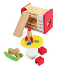 Hape bunk bed in 1:12 doll house furniture for imaginative sleepover stories