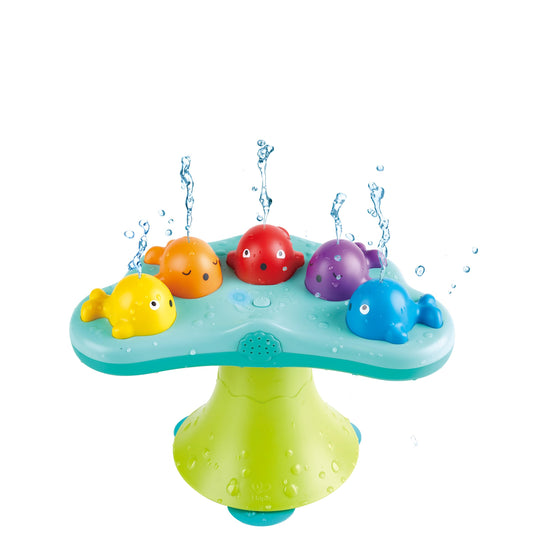 Hape Music Fountain Bath Toy whale spout stream promotes imaginative water play