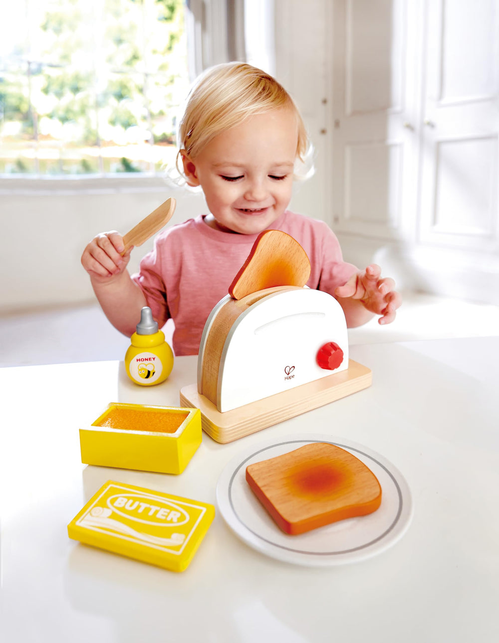 Hape butter tub with removable lid enhances authentic kitchen role-play