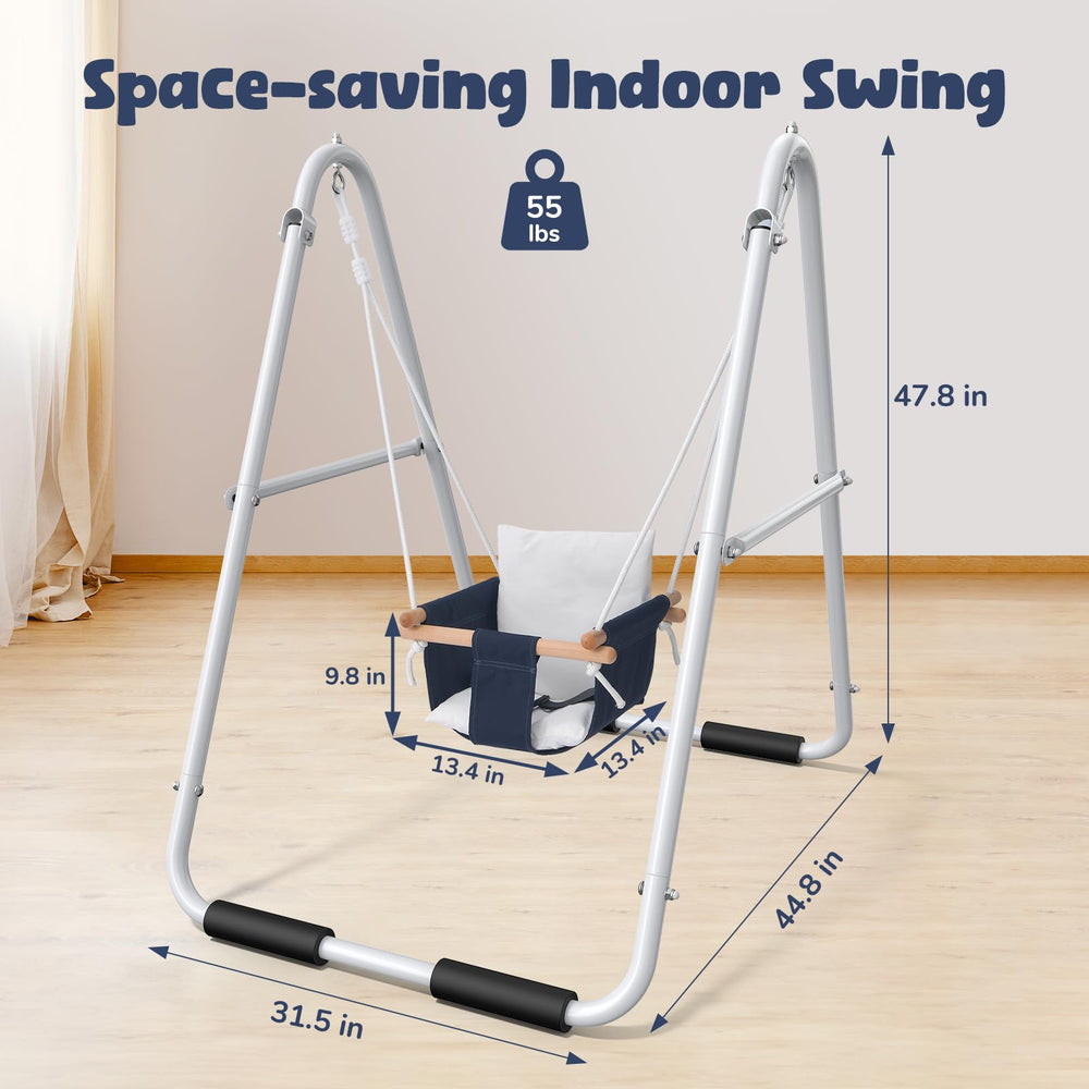Hapfan indoor-outdoor toddler swing ready for flexible play spaces.