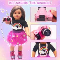 HAPGFS toy camera for dolls, pretend photography during trips