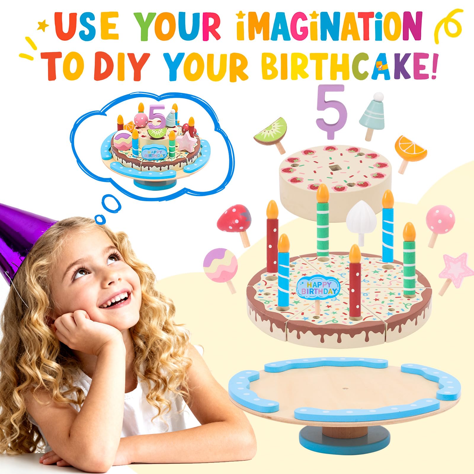 HAPGFS fruits and candies accessories in vibrant hues for varied play food stories