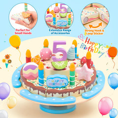HAPGFS two-tier cake in bright colors to inspire imaginative party scenarios