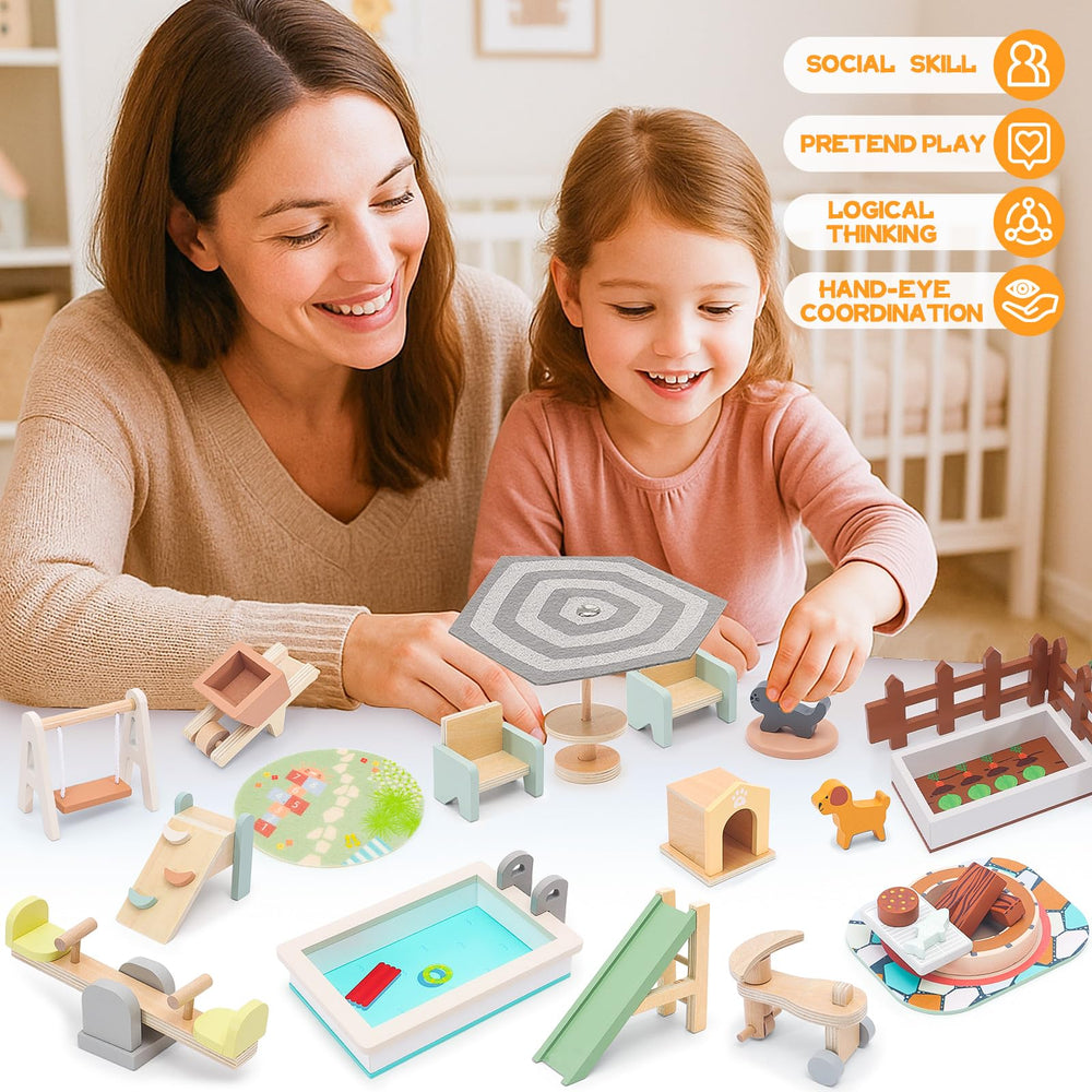 HAPGFS easy-assembly design fits most standard dollhouses for quick setup.