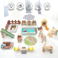 HAPGFS movable parts enhance realism and fine motor skills during play.