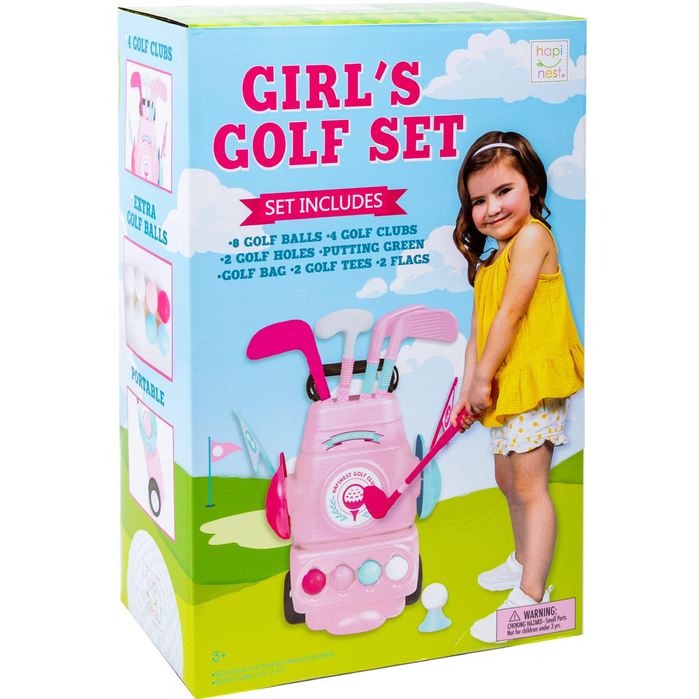 Hapinest pink golf holes for target practice and motor skill development.