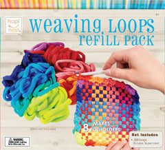 Hapinest loom loops with adjustable tension support flexible weaving.