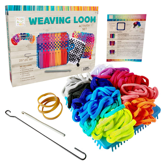 Includes metal loom, 250 nylon loops, and beginner-friendly tools.