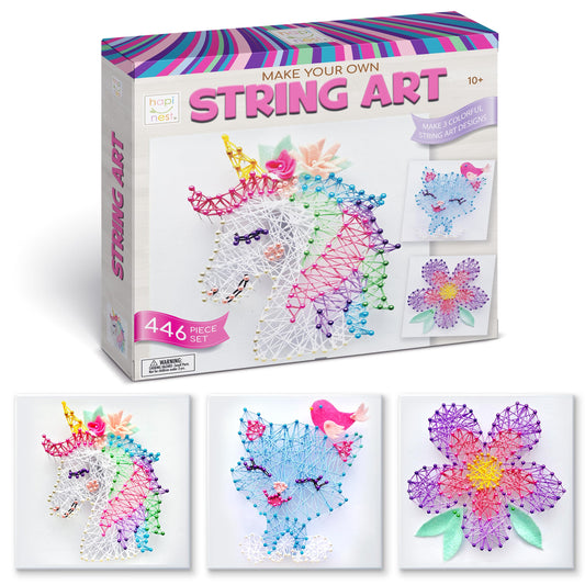 Hapinest string art unicorn design ready for display and creative play