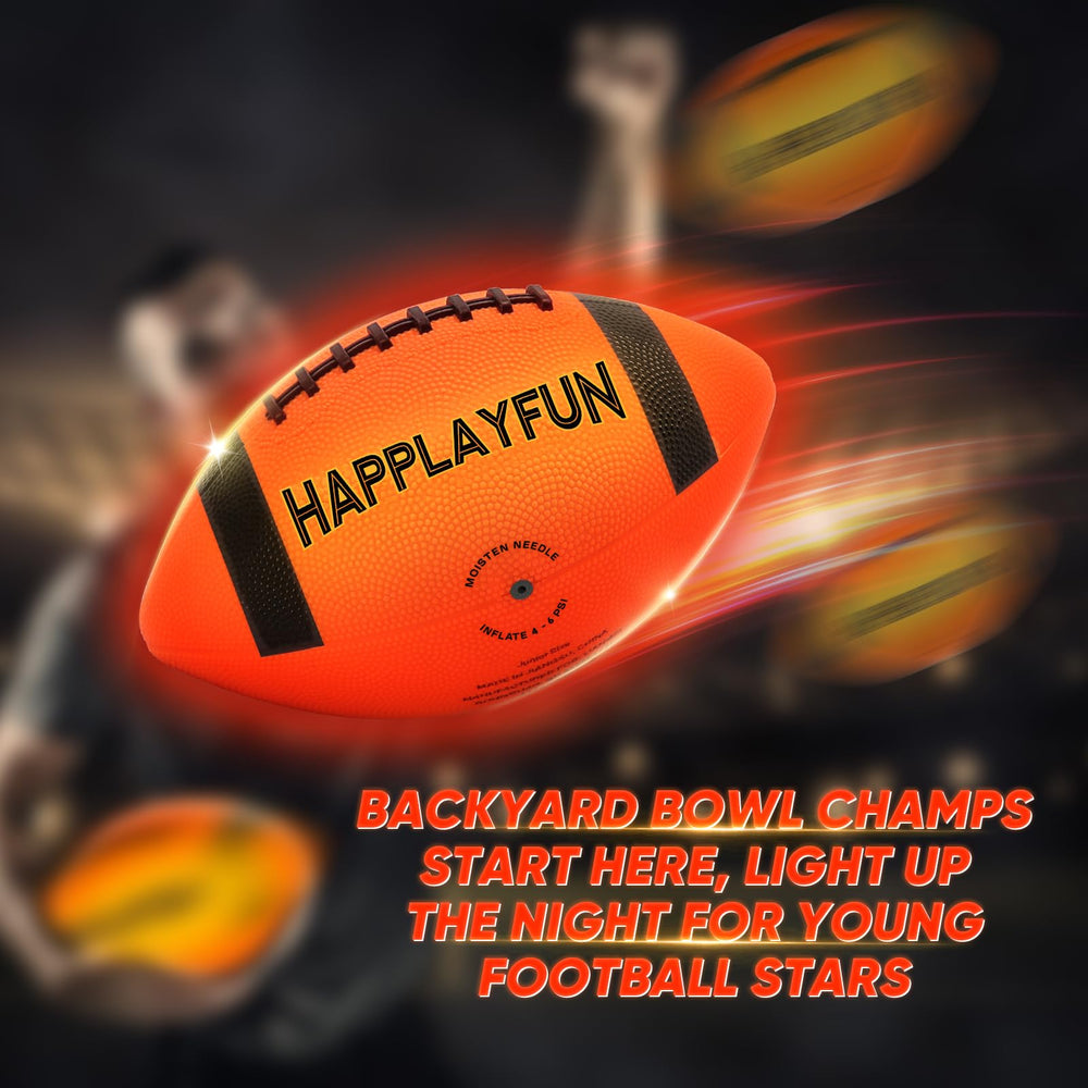 Happlayfun kids football in action, ideal as a birthday gift.