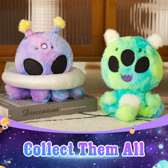 HappySpot Purple Alien Plush fabric closeup shows skin-friendly material for gentle cuddles