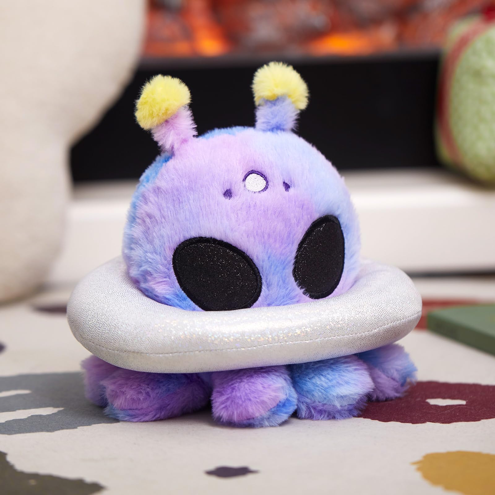 HappySpot Purple Alien Plush full-size 7in fits shelves and travel bags